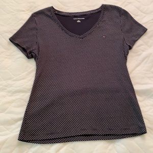 Tommy Hilfiger tiny polka dot v neck tee shirt